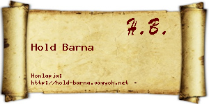 Hold Barna névjegykártya